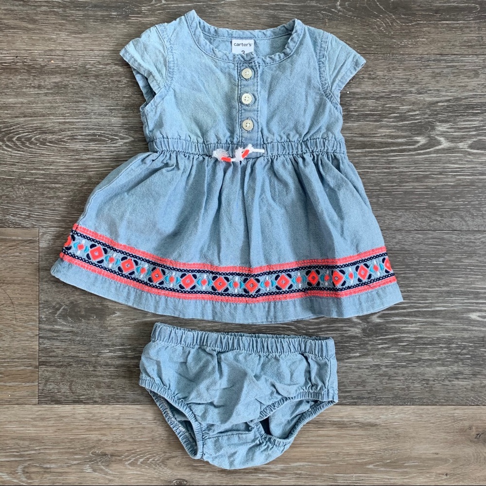 Carters Denim Dress Set